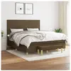 vidaXL Sommier à lattes de lit avec matelas Marron foncé 160x200 cm