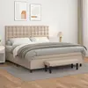 vidaXL Sommier à lattes de lit avec matelas Cappuccino 180x200 cm
