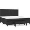vidaXL Lit à sommier tapissier avec matelas Noir 200x200 cm Similicuir