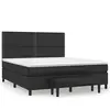 vidaXL Sommier à lattes de lit avec matelas Noir 180x200 cm Similicuir