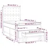 vidaXL Sommier à lattes de lit avec matelas Noir 90x190 cm Similicuir