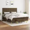Non communiqué vidaXL Sommier à lattes de lit avec matelas Marron foncé 160x200 cm