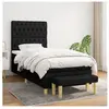vidaXL Sommier à lattes de lit avec matelas Noir 100x200 cm Tissu