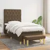 vidaXL Lit à sommier tapissier avec matelas Marron foncé 80x200 cm
