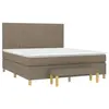 vidaXL Sommier à lattes de lit avec matelas Taupe 180x200 cm Tissu