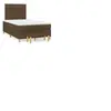 vidaXL Sommier à lattes de lit avec matelas - Marron foncé 120x200 cm