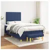 vidaXL Sommier à lattes de lit avec matelas Bleu 120x200 cm Tissu