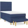 vidaXL Sommier à lattes de lit avec matelas Bleu 100x200 cm Tissu