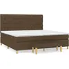 vidaXL Sommier à lattes de lit avec matelas Marron foncé 200x200 cm