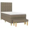 vidaXL Sommier à lattes de lit avec matelas Taupe 80x200 cm Tissu
