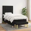 vidaXL Sommier à lattes de lit et matelas Noir 80x200 cm Tissu