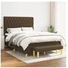 vidaXL Sommier à lattes de lit avec matelas Marron foncé 140x190 cm