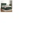 vidaXL Sommier à lattes de lit et matelas Vert foncé 140x190cm Velours