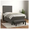 vidaXL Sommier à lattes de lit et matelas Gris foncé 90x200 cm Velours