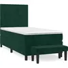 Vidaxl sommier à lattes de lit avec matelas vert foncé 90x200 cm