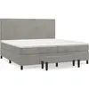 vidaXL Sommier à lattes de lit et matelas Gris clair 200x200cm Velours
