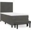 vidaXL Sommier à lattes de lit et matelas Gris foncé 90x190 cm Velours