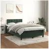 vidaXL Sommier à lattes de lit et matelas Vert foncé 120x200cm Velours