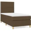 vidaXL Sommier à lattes de lit avec matelas Marron foncé 90x200 cm