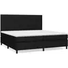 vidaXL Sommier à lattes de lit avec matelas Noir 200x200 cm Tissu