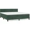 vidaXL Sommier à lattes de lit et matelas Vert foncé 160x200cm Velours
