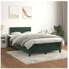 vidaXL Sommier à lattes de lit et matelas Vert foncé 120x200cm Velours