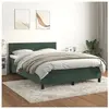 vidaXL Sommier à lattes de lit et matelas Vert foncé 140x200cm Velours