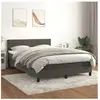 vidaXL Sommier à lattes de lit et matelas Gris foncé 140x200cm Velours