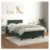 vidaXL Sommier à lattes de lit et matelas Vert foncé 120x200cm Velours