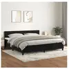 vidaXL Sommier à lattes de lit et matelas Noir 200x200 cm Velours