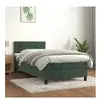 vidaXL Sommier à lattes de lit et matelas Vert foncé 80x200 cm Velours