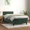 vidaXL Sommier à lattes de lit avec matelas Vert foncé 90x190 cm
