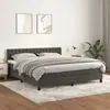 vidaXL Sommier à lattes de lit et matelas Gris foncé 180x200cm Velours