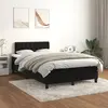 vidaXL Sommier à lattes de lit avec matelas Noir 120x200 cm Velours