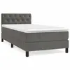 vidaXL Sommier à lattes de lit et matelas Gris foncé 80x200 cm Velours
