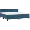 vidaXL Sommier à lattes de lit et matelas Bleu foncé 200x200cm Velours