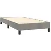 vidaXL Sommier à lattes de lit et matelas Gris clair 90x190 cm Velours