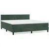 vidaXL Sommier à lattes de lit et matelas Vert foncé 180x200cm Velours