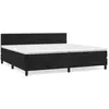 vidaXL Sommier à lattes de lit et matelas Noir 200x200 cm Velours