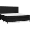 vidaXL Sommier à lattes de lit avec matelas Noir 200x200 cm Tissu