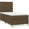 vidaXL Sommier à lattes de lit avec matelas Marron foncé 80x200 cm