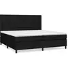 vidaXL Sommier à lattes de lit avec matelas Noir 200x200 cm Tissu