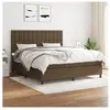 vidaXL Sommier à lattes de lit avec matelas Marron foncé 180x200 cm