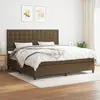 vidaXL Sommier à lattes de lit avec matelas Marron foncé 200x200 cm