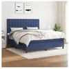 vidaXL Sommier à lattes de lit avec matelas Bleu 160x200 cm Tissu