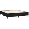vidaXL Sommier à lattes de lit avec matelas Noir 180x200 cm Tissu