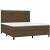 vidaXL Sommier à lattes de lit avec matelas Marron foncé 180x200 cm