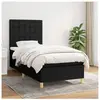 vidaXL Sommier à lattes de lit avec matelas Noir 90x200 cm Tissu