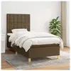 vidaXL Sommier à lattes de lit avec matelas Marron foncé 90x190 cm