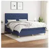 vidaXL Sommier à lattes de lit avec matelas Bleu 180x200 cm Tissu